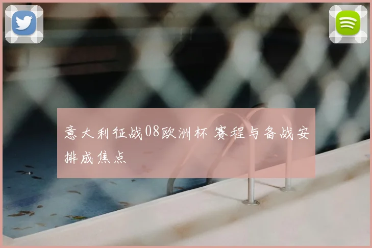 意大利征战08欧洲杯 赛程与备战安排成焦点