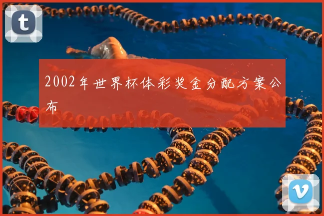 2002年世界杯体彩奖金分配方案公布